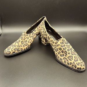 Amalfi Italian Cloth Leopard Print Shoes